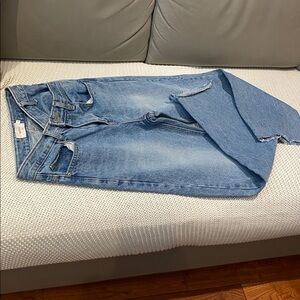 Wave denim seoul high waisted cross over button size S